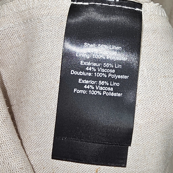 NWT Donna Karan Linen Cream Halter Dress - Picture 4 of 4